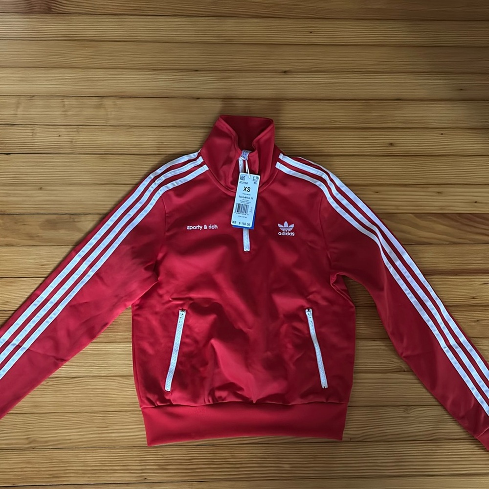 Adidas x Sporty and Rich track jacket, NWT, XS